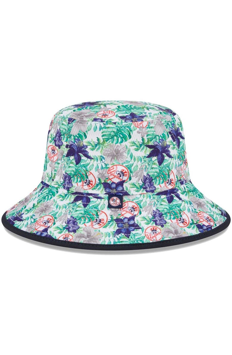 New Era Men's New Era New York Yankees Tropic Floral Bucket Hat, Alternate, color, 