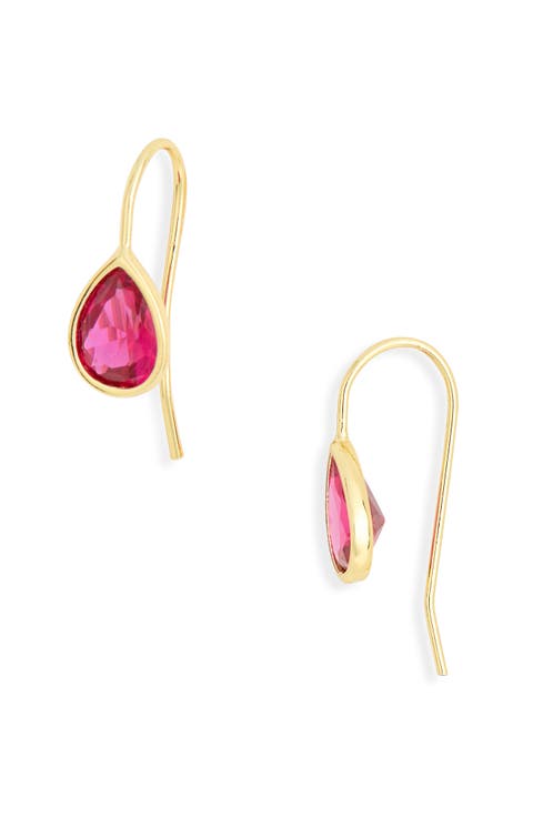 Cubic Zirconia Pear-Shaped Drop Earrings