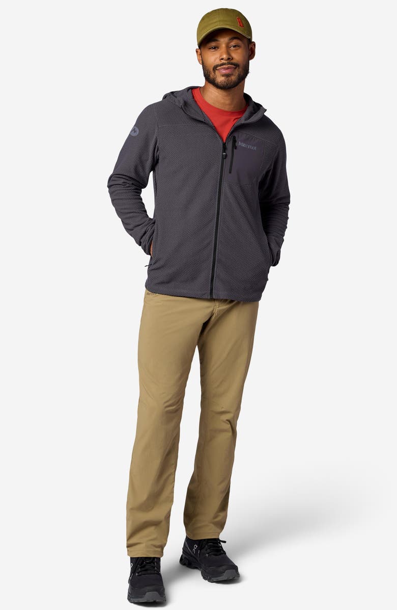 Marmot AirFleece Zip Hoodie, Alternate, color, Blackened