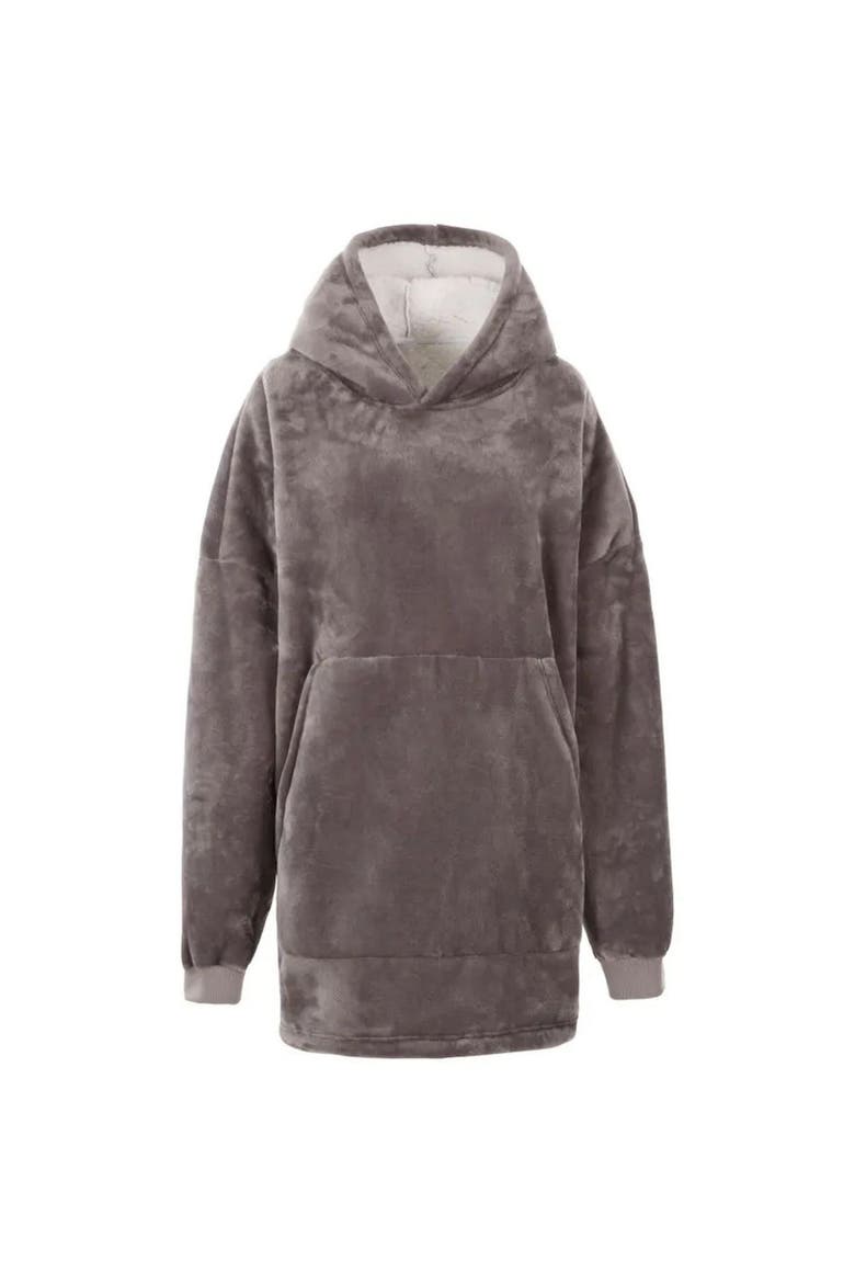 Gender Inclusive Cosiness Oversized Hoodie Blanket, Main, color, Storm Grey