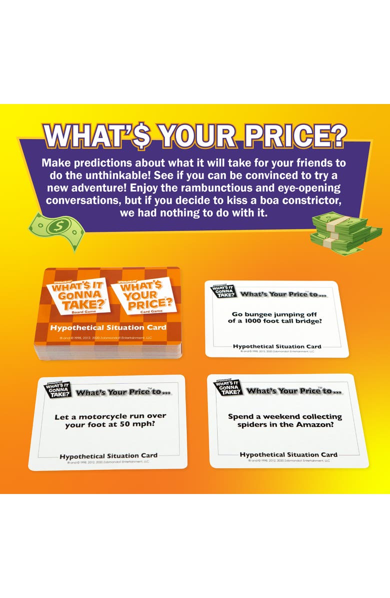 Zobmondo!! What
s Your Price Card Game, Alternate, color, Multicolored