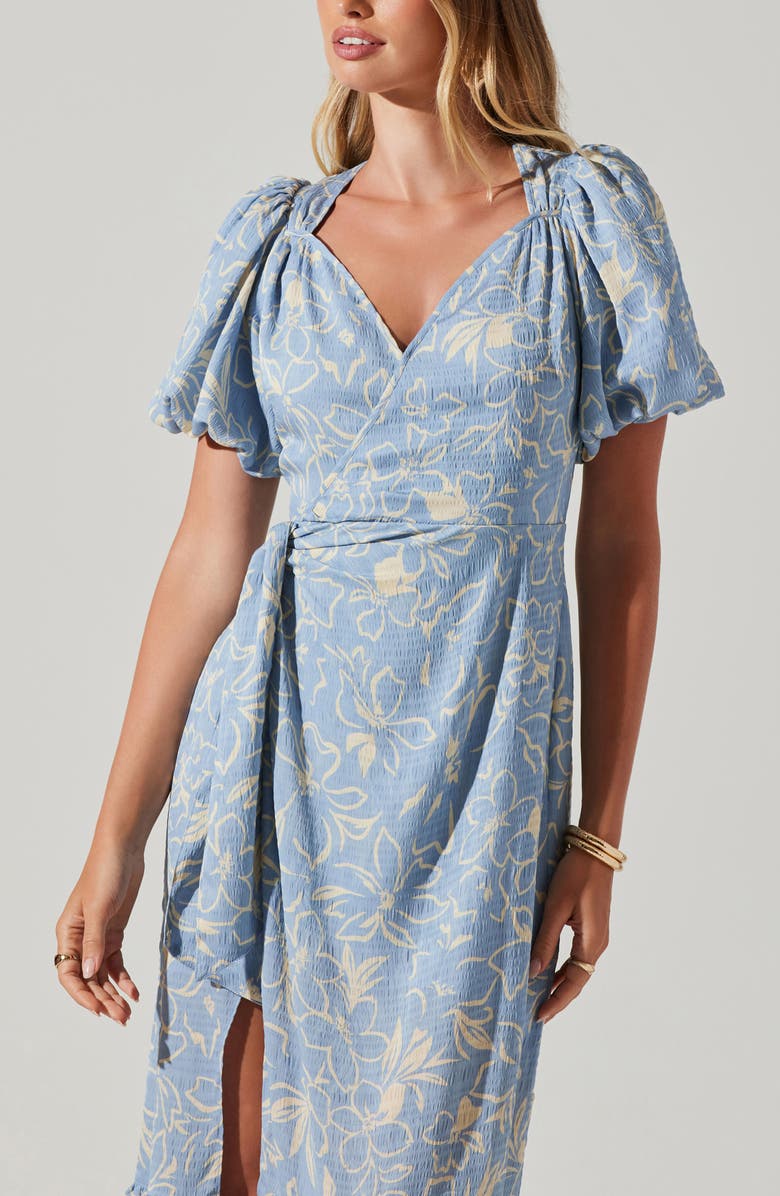 ASTR the Label Modena Floral Print Side Tie Ruffle Maxi Dress ...