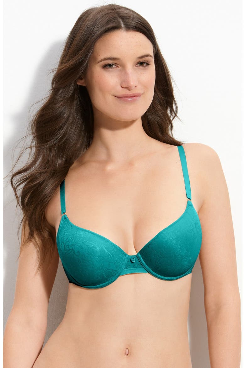 Jacquard Underwire Bra, Main, color, SEA MIST
