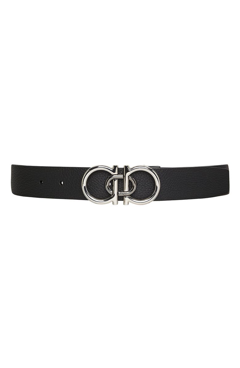FERRAGAMO Salvatore Ferragamo Double Gancio Buckle Reversible Leather Belt, Main, color, 