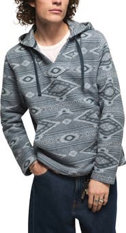 Lucky Brand Baja Woven Cotton Jacquard Pullover Hoodie