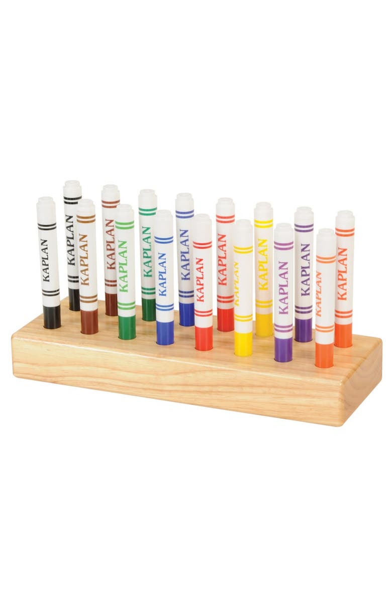 Kaplan Early Learning Company Tabletop Marker Stand, Alternate, color, Multicolored
