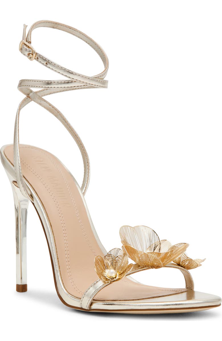 Steve Madden Sheila Ankle Strap Sandal, Main, color, Gold