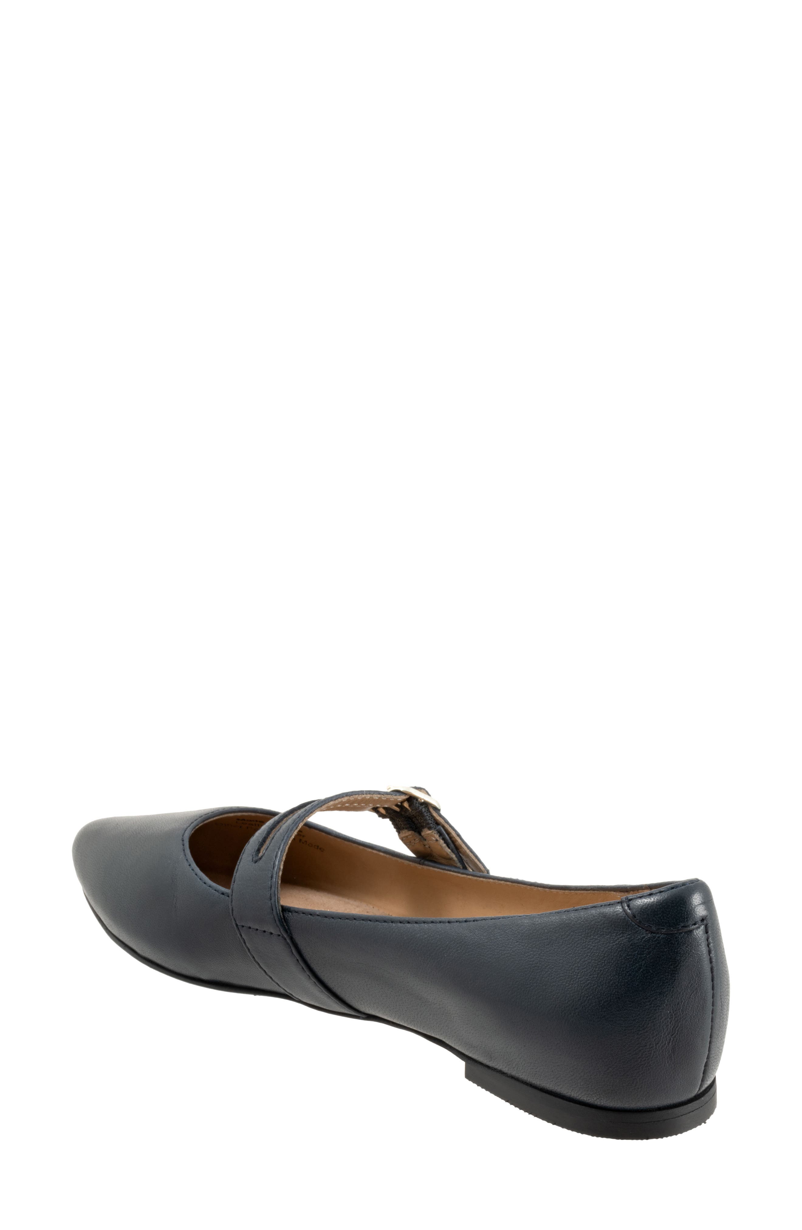 Emerald Pointed Toe Mary Jane Flat, Alternate, color, NAVY