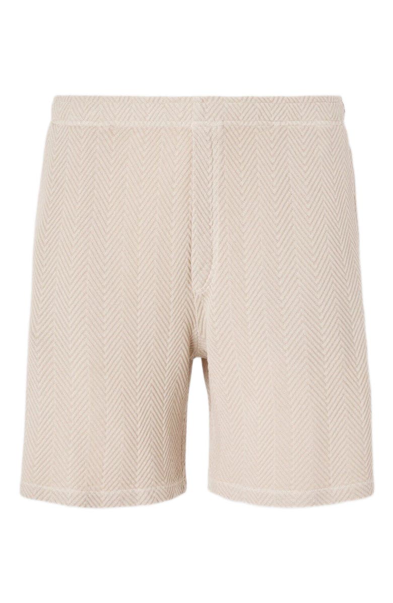 Missoni Bermuda Shorts In Cotton And Viscose With Tone-on-tone Zigzag Pattern, Alternate, color, Beige& White