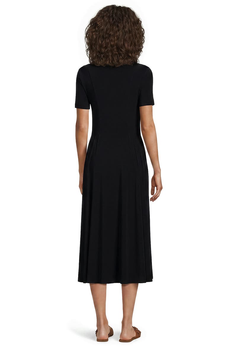 Silky Knit Sweetheart Midi Dress, Alternate, color, Black