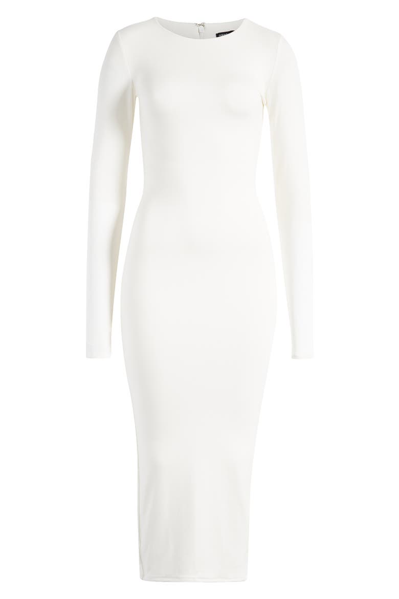 Extra Butter Long Sleeve Midi Dress, Alternate, color, WHITE