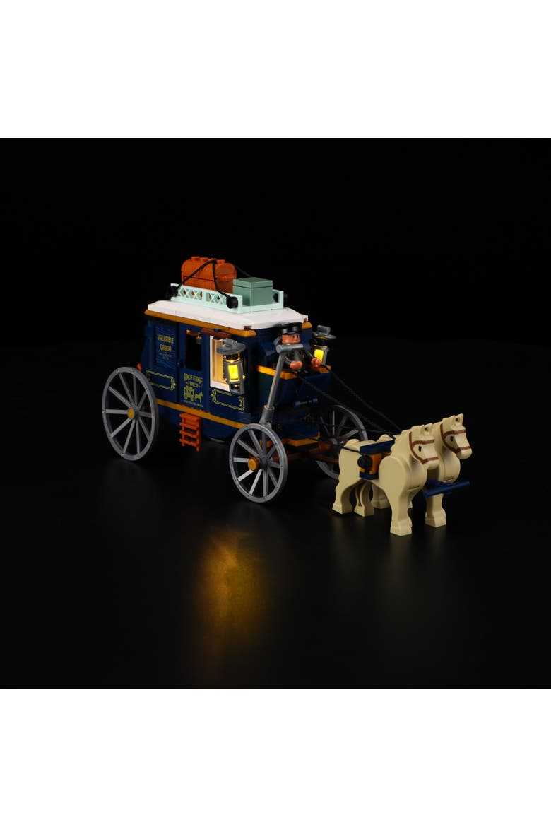 Western Treasure Stagecoach Lighting Building Set Model OW307S, Alternate, color, Multicolor