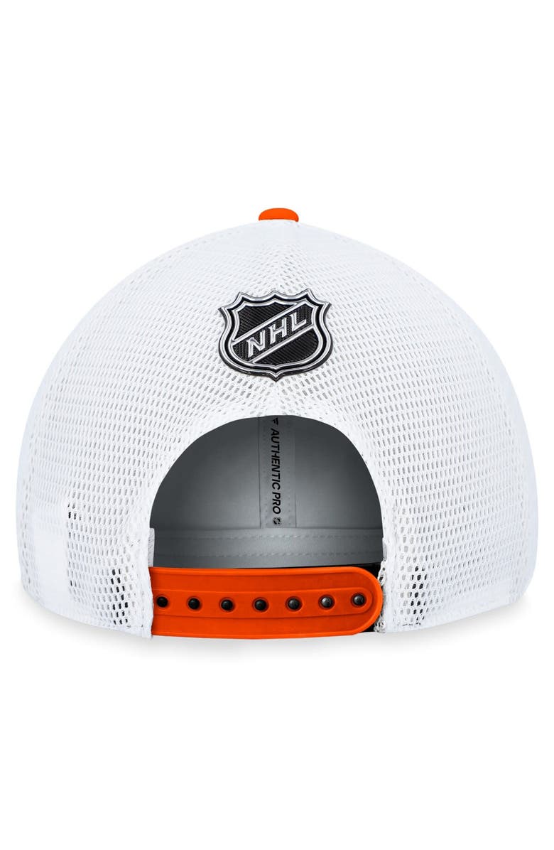 FANATICS Men's Fanatics Branded  Black Anaheim Ducks Authentic Pro Rink Trucker Adjustable Hat, Alternate, color, 