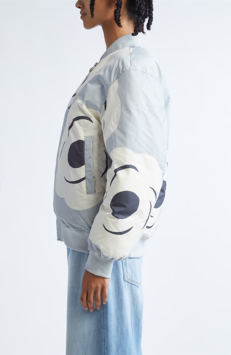 Marimekko Blossa Unikko Bomber Jacket, Alternate, color, Grey Off White Dark Grey