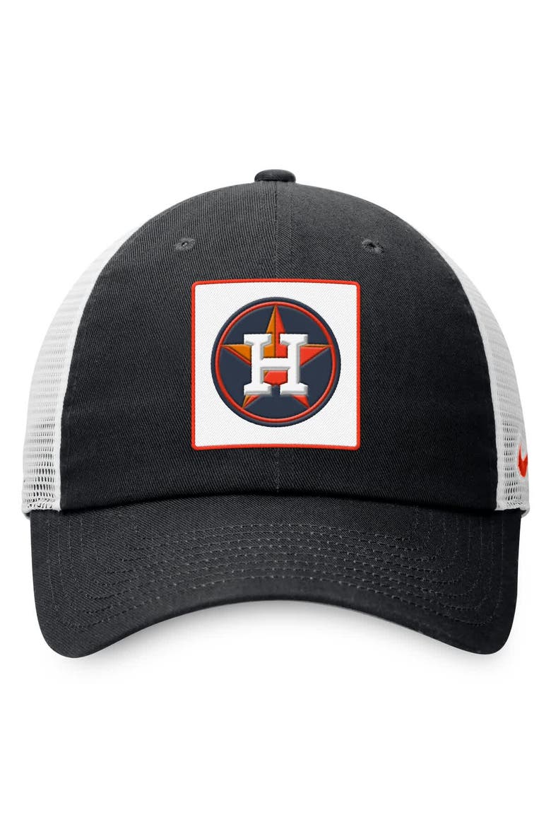 Men's Nike  Black Houston Astros Rise Adjustable Trucker Hat, Alternate, color, Black