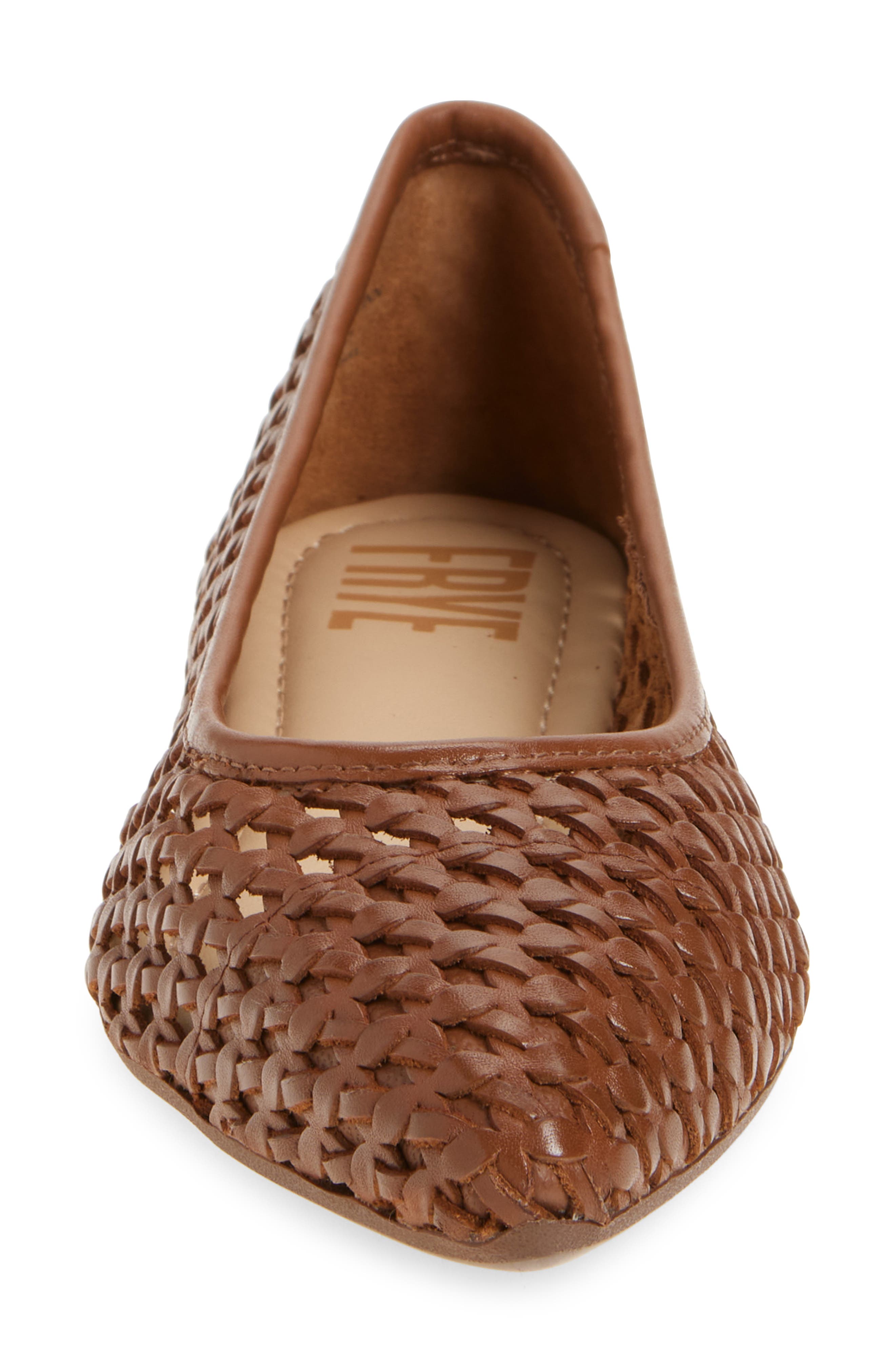 Heather Woven Pointed Toe Flat, Alternate, color, CINNAMON.