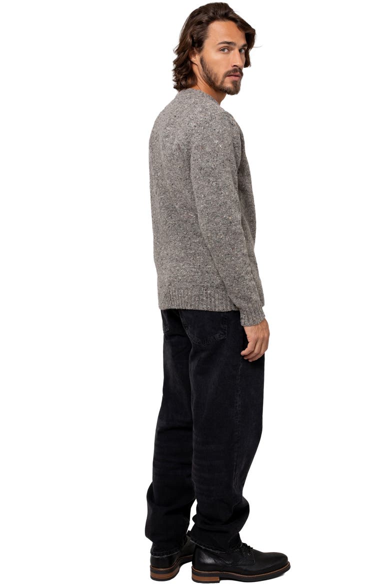 Donegal Crew Neck Sweater, Alternate, color, GREY PEBBLE