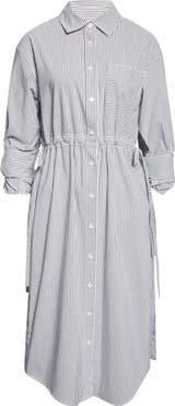 Derek Lam 10 Crosby Annalisa Long Sleeve Midi Shirtdress