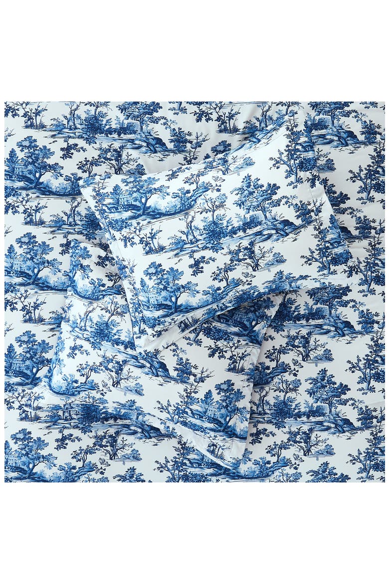 Shaya Toile Microfiber Comforter Set, Alternate, color, BLUE