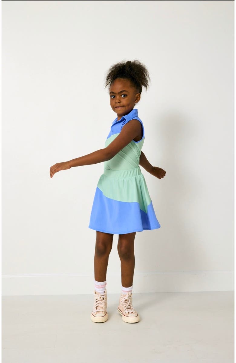 Courtside Kids Half Court Skirt, Alternate, color, Blue Green