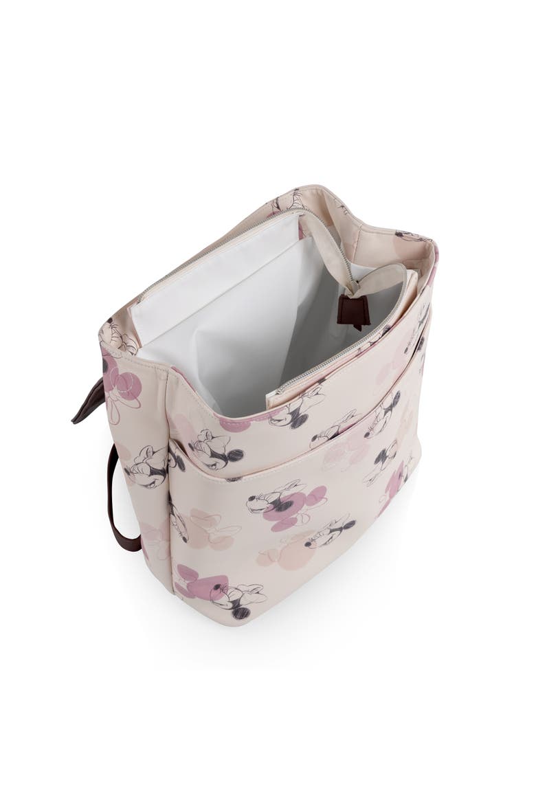 Minnie Mouse - Downtown Mini Cooler Backpack, Alternate, color, Beige with Vintage Pink Sketch