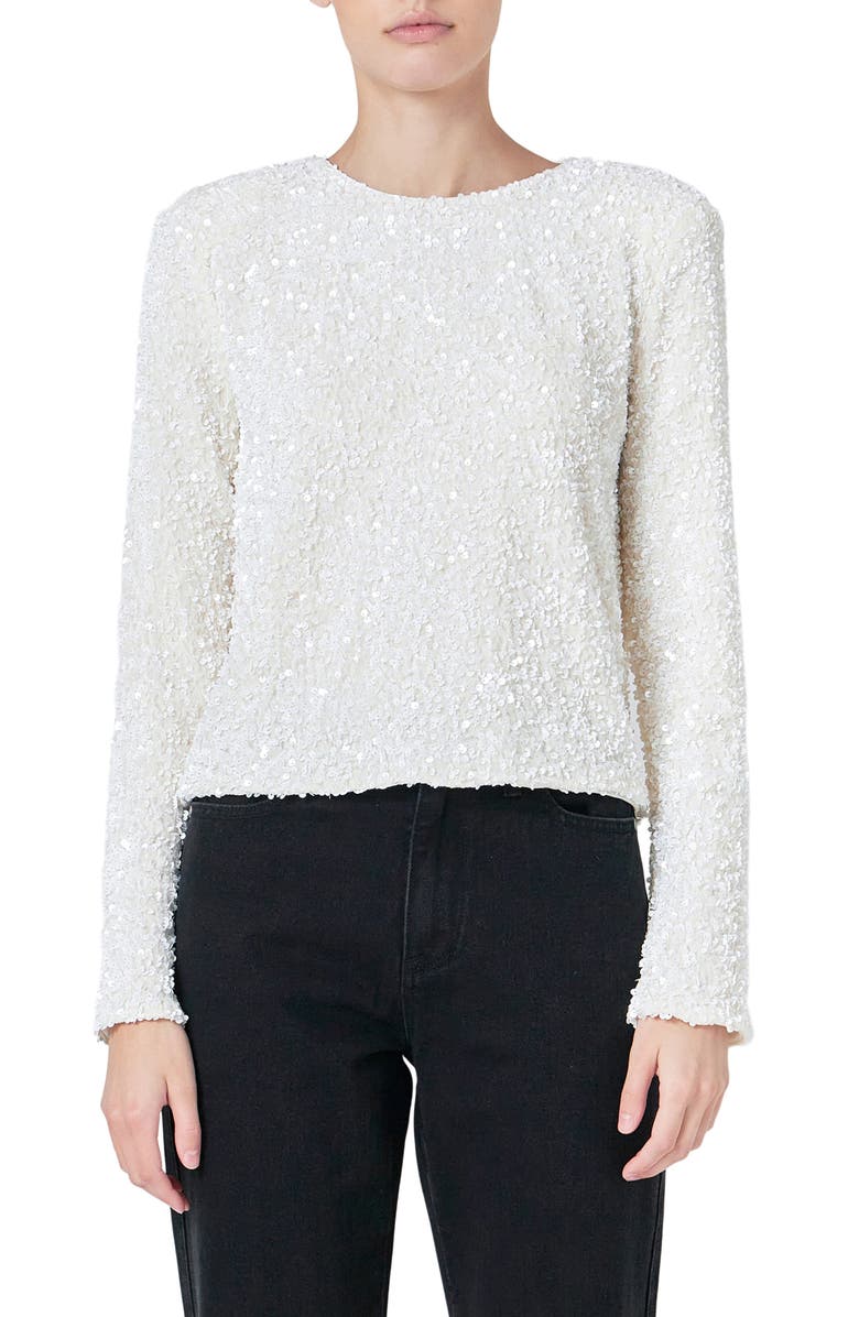 Endless Rose Sequin Long Sleeve Top, Main, color, 