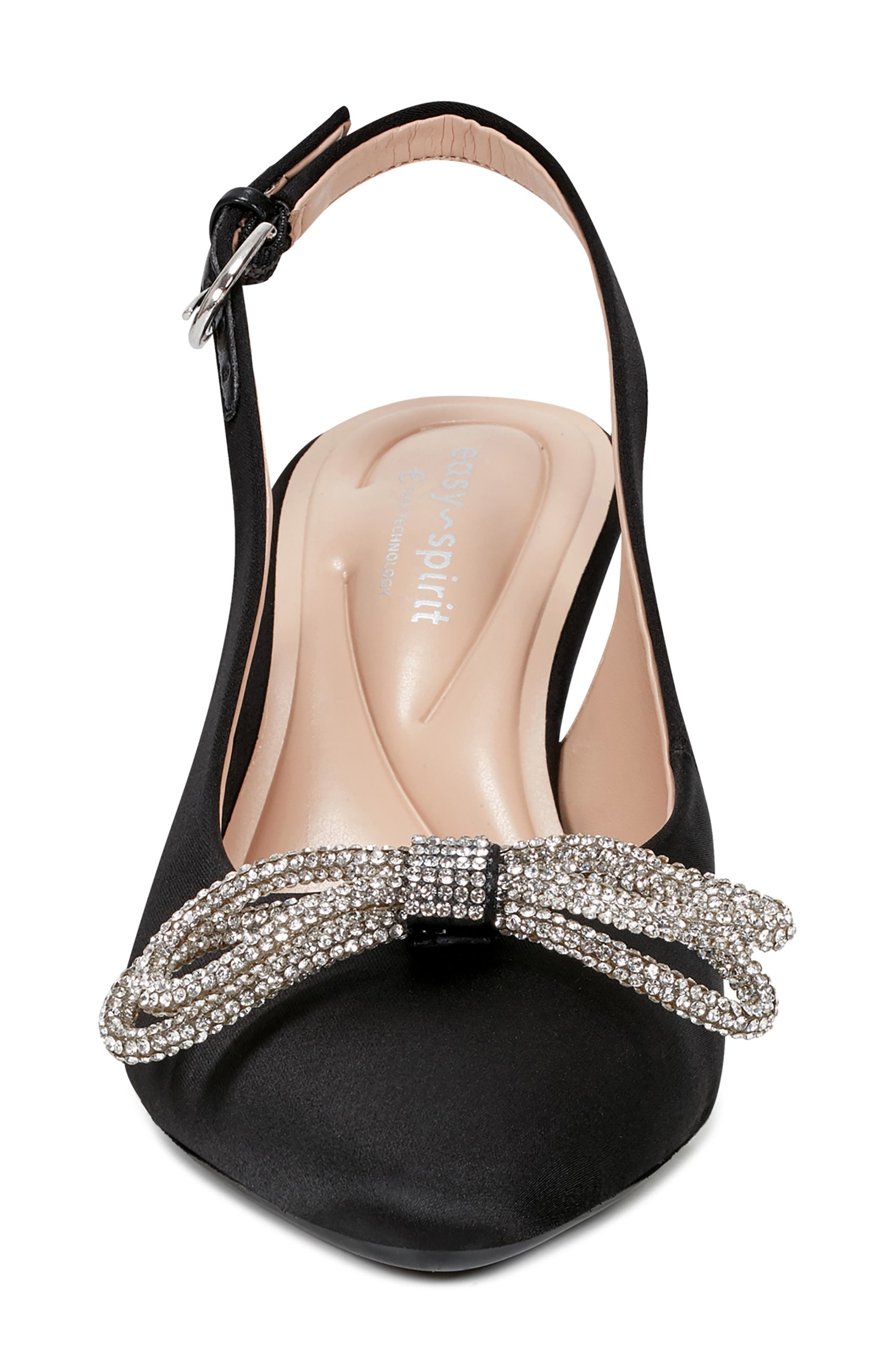 Easy Spirit Roxanne Slingback Pointed Toe Pump, Alternate, color, Black