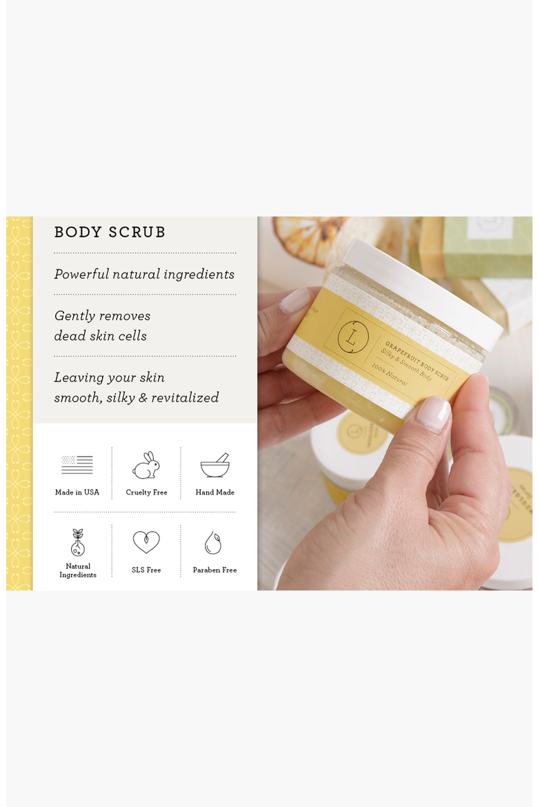 Reviving Set with Grapefruit Shea Butter and Body Scrub, Alternate, color, Grapefruit