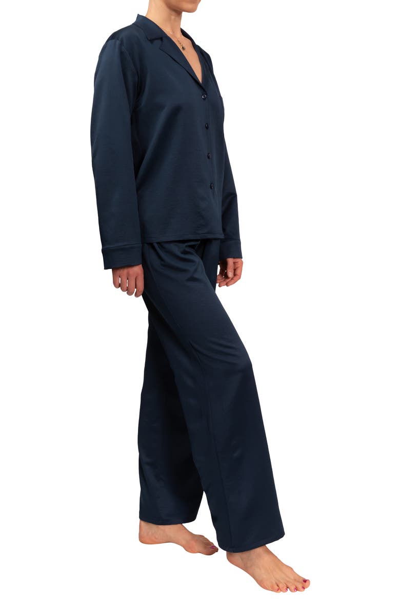 Allison/Angela Cotton Pajamas, Alternate, color, INKY BLUE