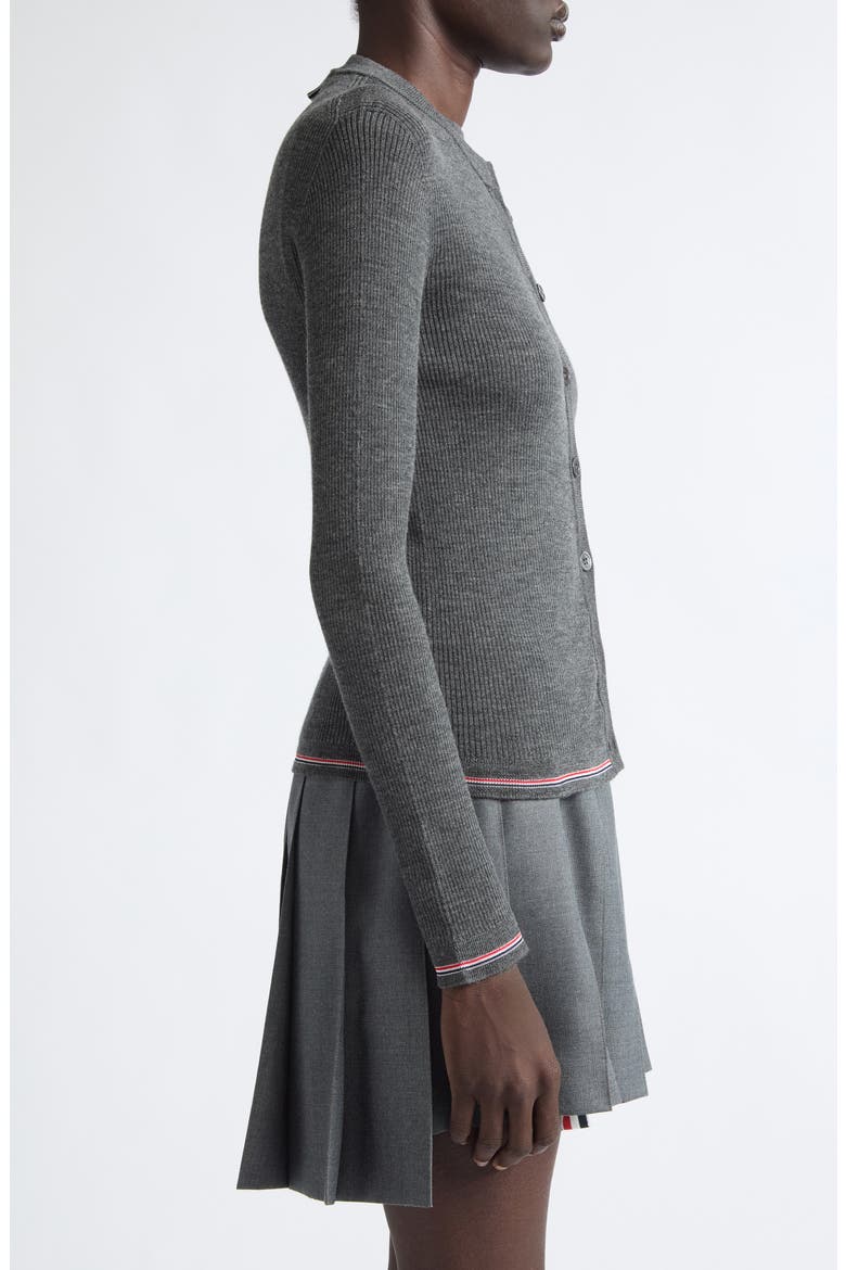 Crewneck Wool Cardigan, Alternate, color, MEDIUM GREY