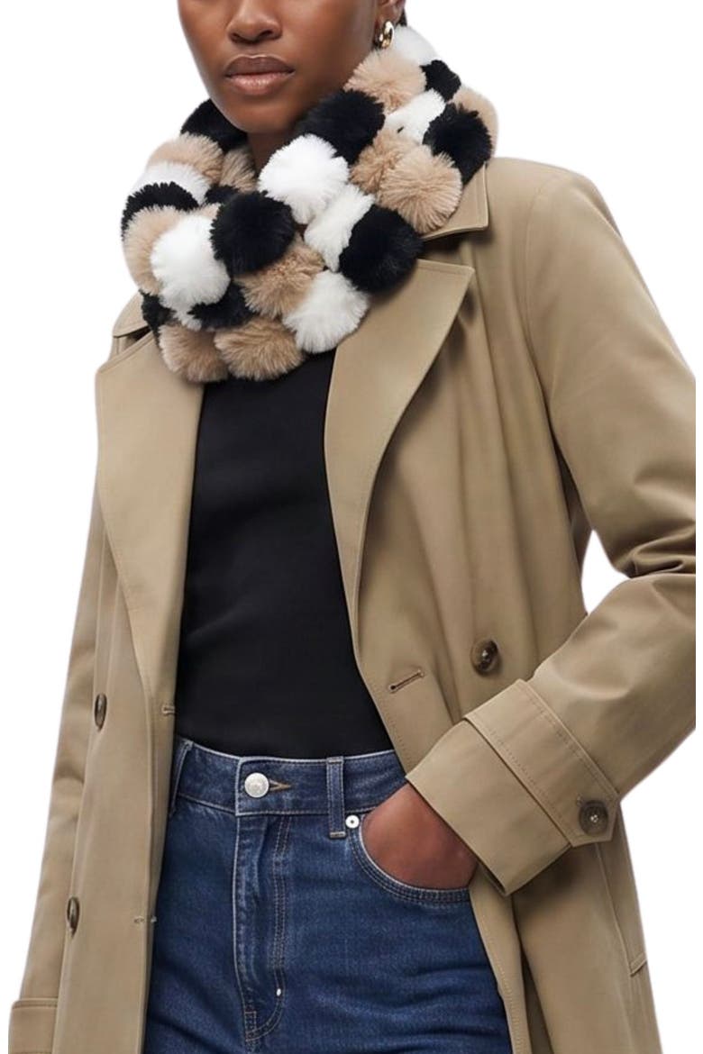 Faux Fur Infinity Scarf, Alternate, color, NATBKIVY