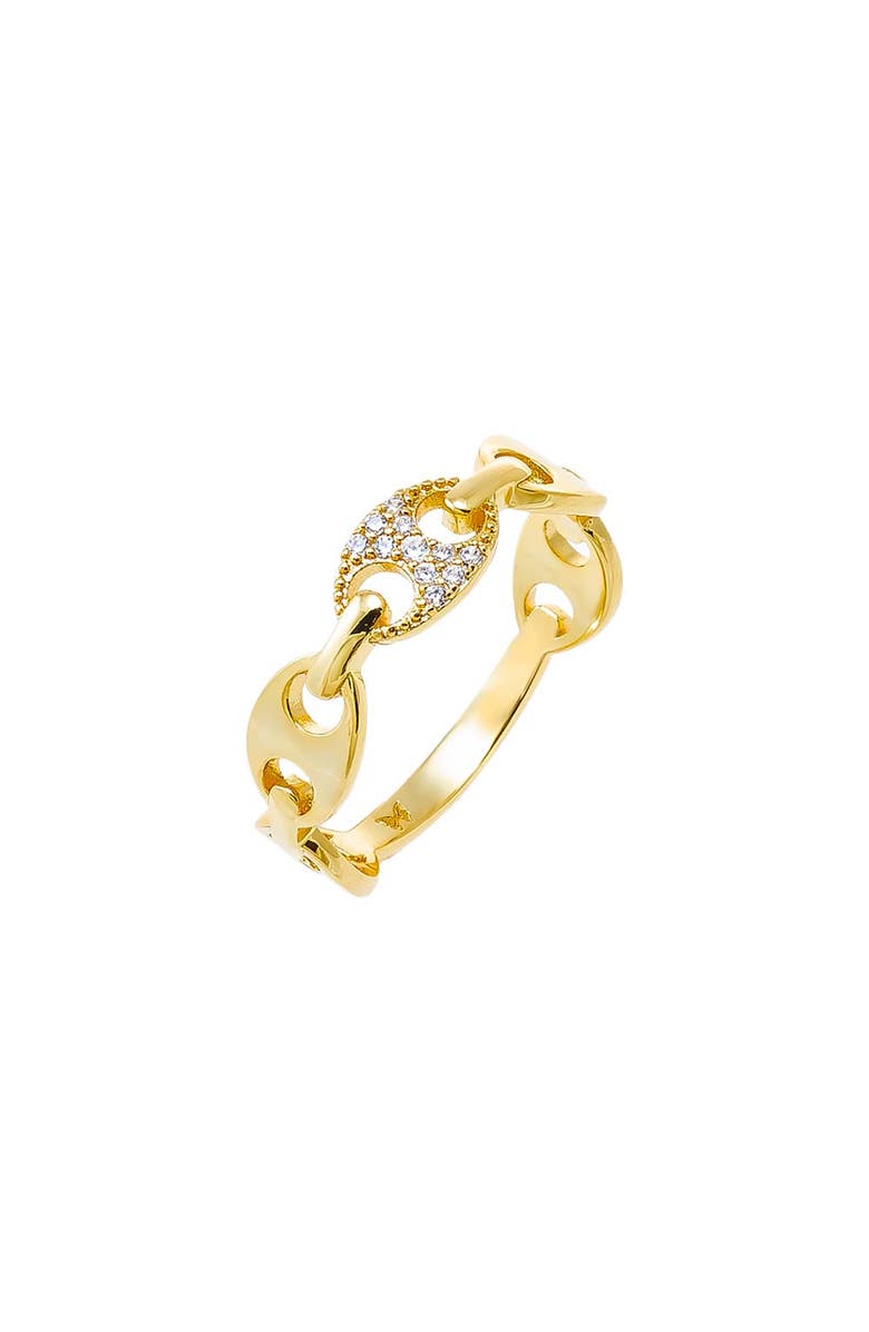 BY ADINA EDEN Solid/Pave Mariner Chain Eternity Ring, Main, color, Gold