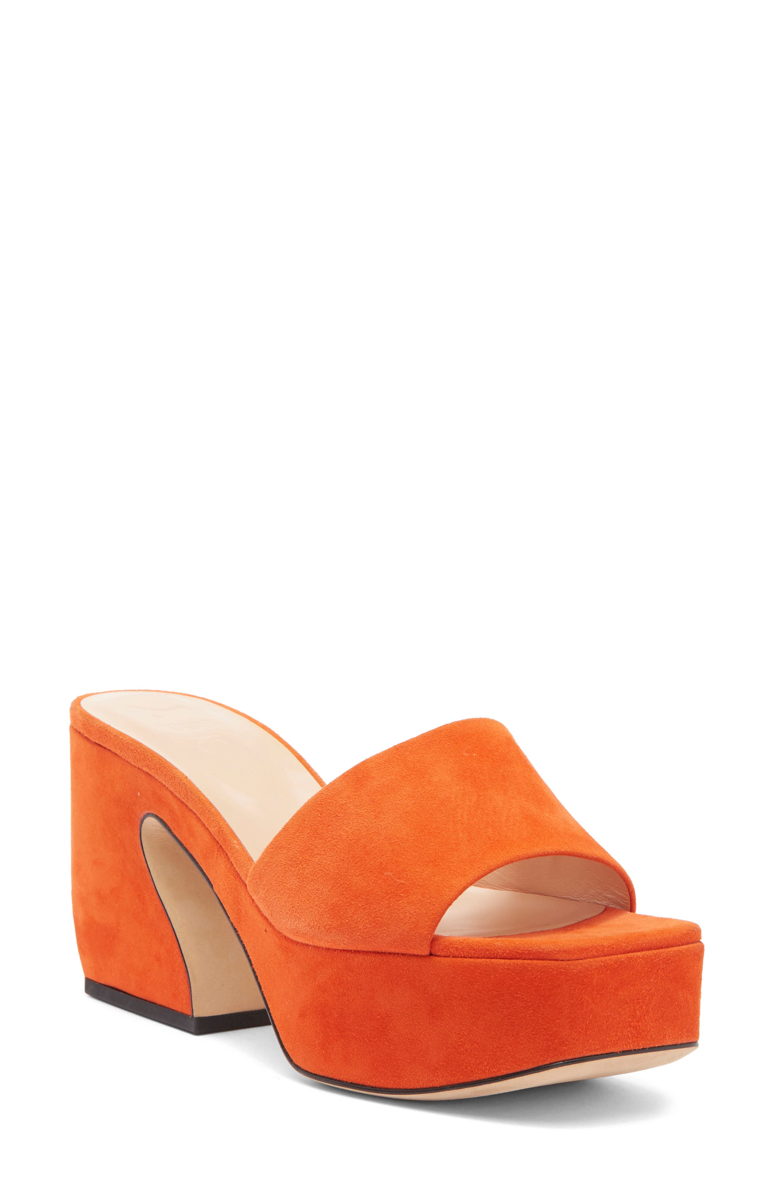 Sergio Rossi Platform Slide Sandal, Main, color, 