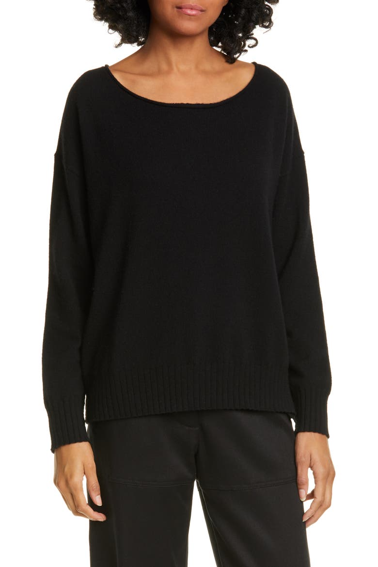Jolene Cashmere Sweater, Main, color, BLACK