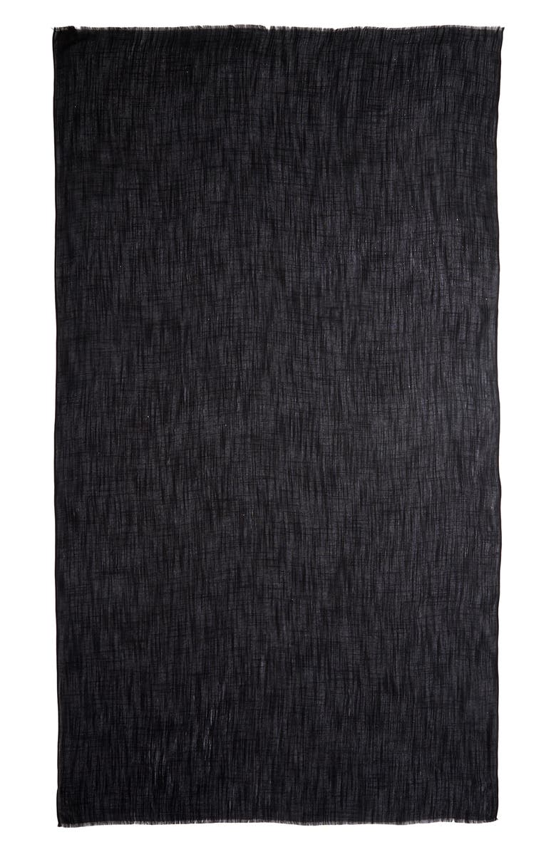 Treasure & Bond Lighweight Sequin Fringe Scarf, Alternate, color, Black