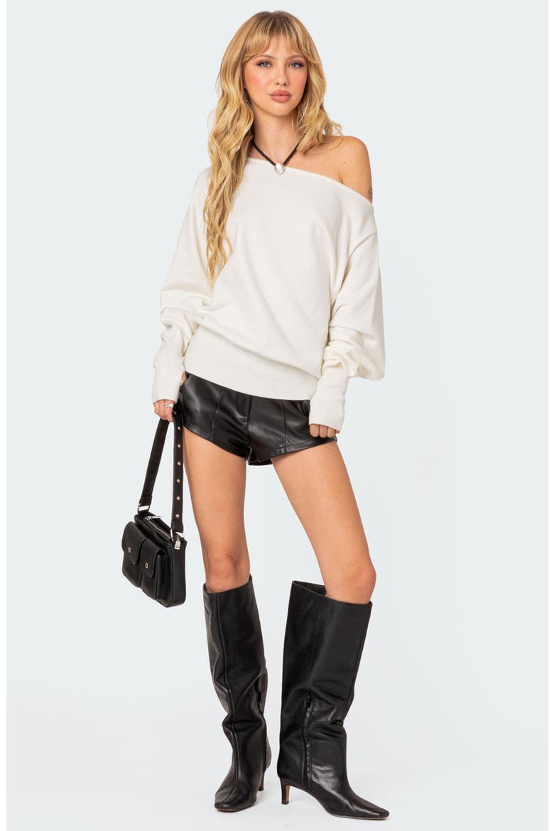 Off the Shoulder Oversize Sweater, Alternate, color, CREAM