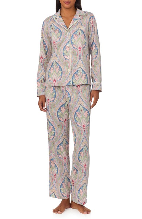 Print Cotton Blend Pajamas