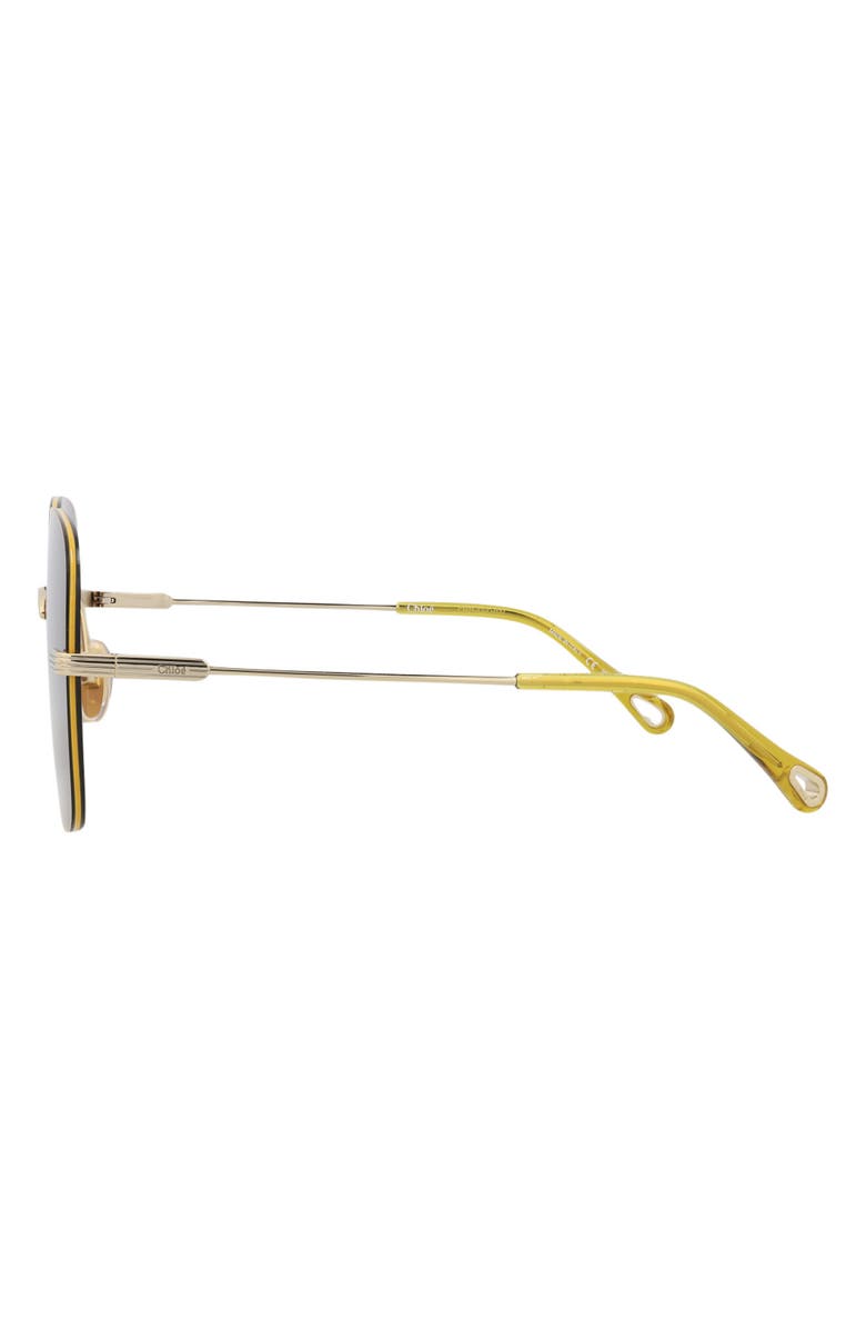 Chloé 61mm Square Sunglasses, Alternate, color, Gold Gold Violet