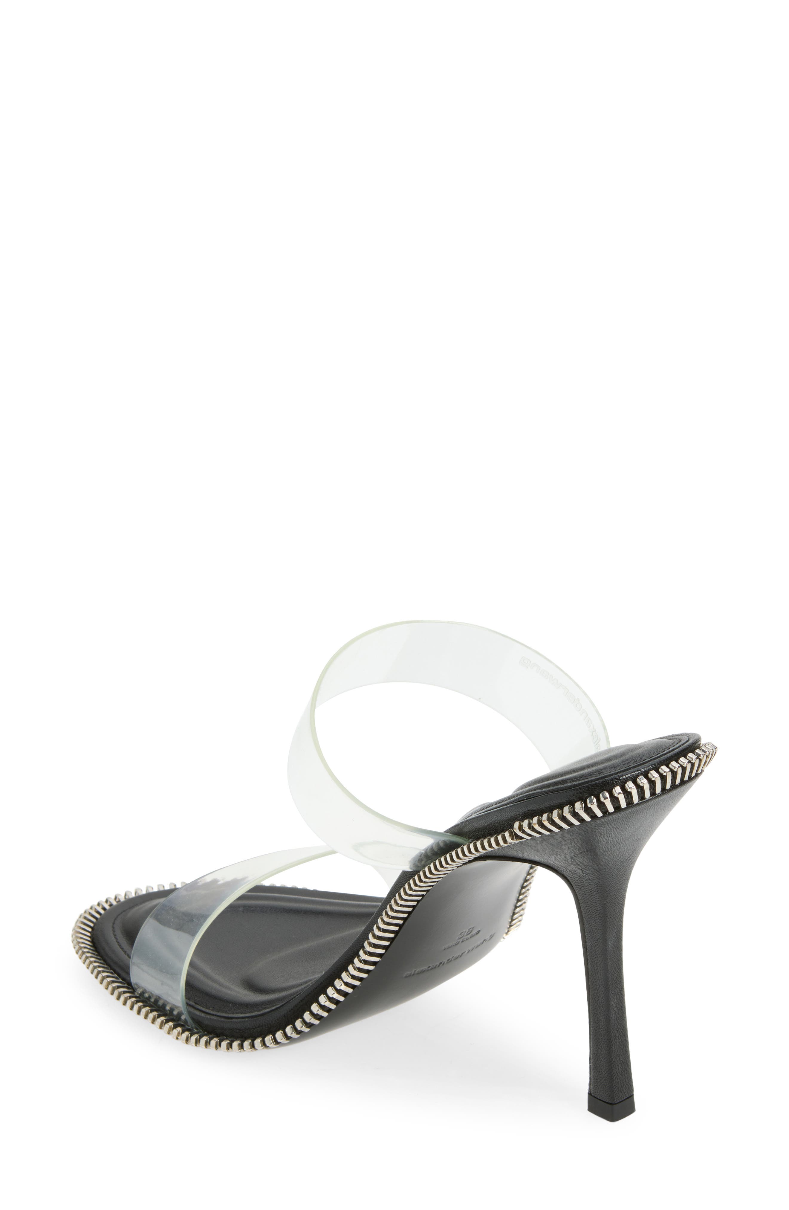Nova Zipper Sandal, Alternate, color, BLACK