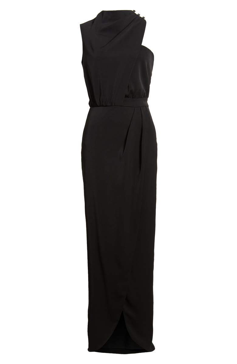 Black Halo Floella Sleeveless Cowl Neck Gown, Alternate, color, 