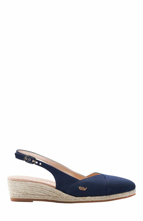 Viscata Premia Canvas Espadrille Wedges In Blue