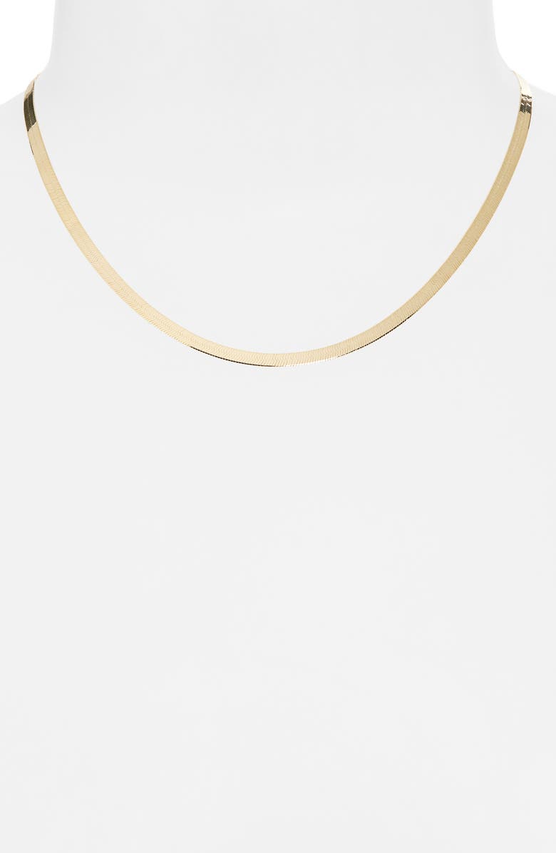 ARGENTO VIVO Herringbone Necklace, Alternate, color, Gold