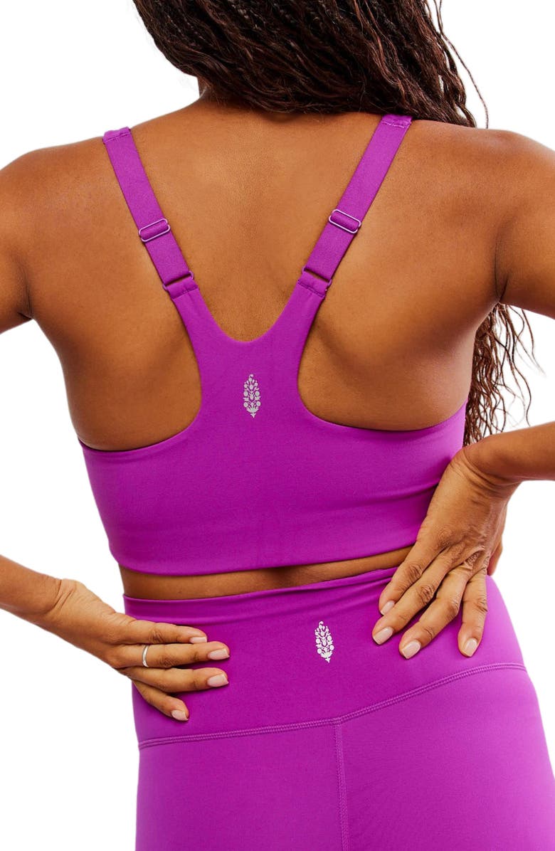Free People x Hatch Never Better Square Neck Maternity Sports Bra, Alternate, color, Fluorenscent Berry