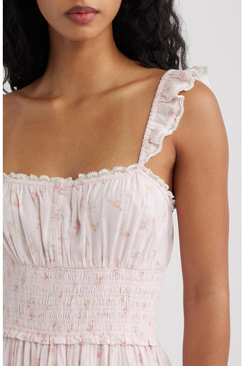 Maralina Print Ruffle Minidress, Alternate, color, SWEET NECTAR