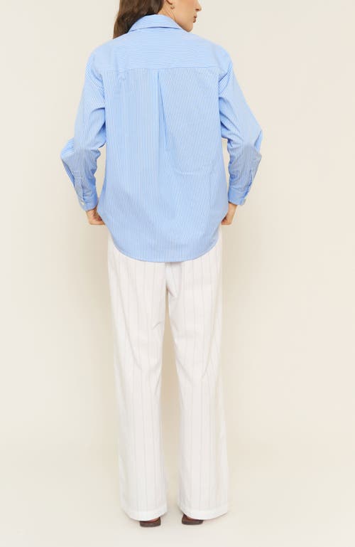Whimsy + Row Denise Top In Blue Stripe
