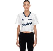New Era Women's New Era White Dallas Cowboys Sport Classics Boxy Cropped Fashion Jersey