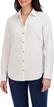 Foxcroft Haven Corduroy Button-Up Shirt