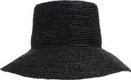 Bruno Magli Crochet Bucket Straw Sun Hat