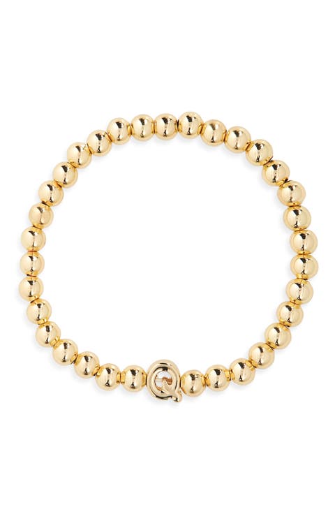 Pisa Initial Beaded Stretch Bracelet