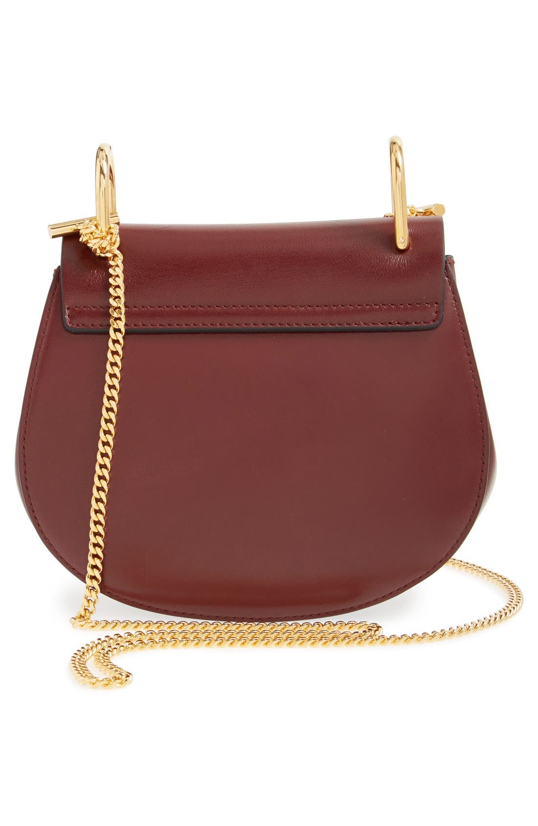 Chloé 'Mini Drew' Leather & Suede Shoulder Bag, Alternate, color, 